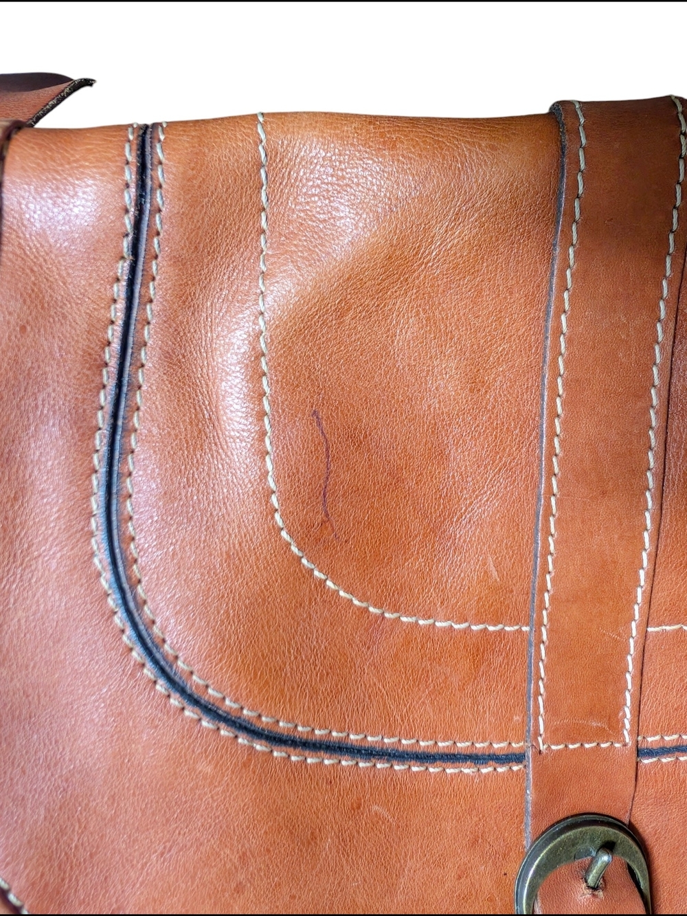 Patricia Nash Barcelona Crossbody Saddle Bag in Chestnut Tan Italian Leather - Picture 11 of 11